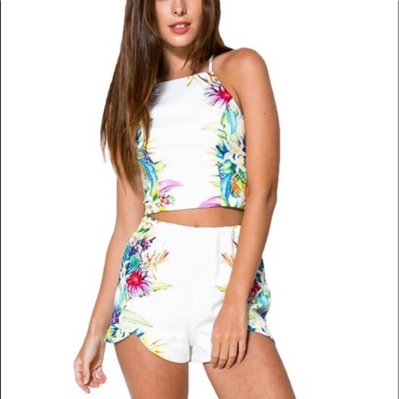 Cami Floral Print Tank Top and Shorts Set - Picture 1 of 7
